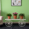 Vintage Cart Style Plant Stand, metal plant stand, flower pot display stand, iron stand for plants, garden decoration