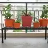 minimalist rectangular plant stand, heavy duty plant stand, metal plant stand for pots, iron plant stand, balcony plant stand,