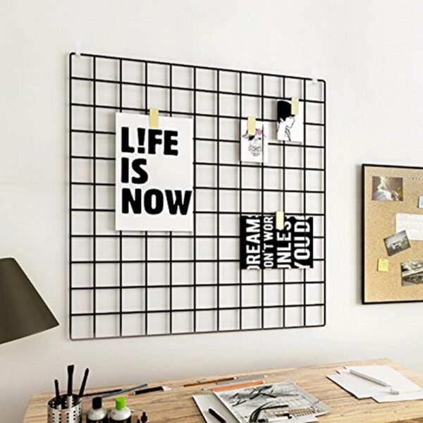 Wall Grid Panel, Photo Holder Display, art and crafts organizer, Metal Mesh grid, Bullitin board