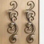 Long Wisp Candle Holder, Decorative Candle Holder, Metal Wall Decor, Tealight Holder for Home
