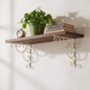 Floral Ornate Floating Shelf Brackets, Designer L Angle Corner Supports, vintage shelf brackets, elegant home decor