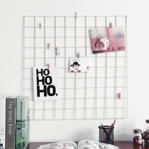 Wall Grid Panel, Photo Holder Display, art and crafts organizer, Metal Mesh grid, Bullitin board