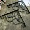 Leaf Ornate Floating Shelf Brackets, Designer L Angle Corner Supports, vintage shelf brackets, elegant home decor