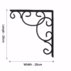Floral Ornate Floating Shelf Brackets, Designer L Angle Corner Supports, vintage shelf brackets, elegant home decor