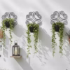 Wall-Mounted Metal Plant Holder, Elegant Scroll Plant Hanger, Outdoor Plant Pot Hook, Durable Metal Pot Holder