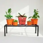 minimalist rectangular plant stand, heavy duty plant stand, metal plant stand for pots, iron plant stand, balcony plant stand,
