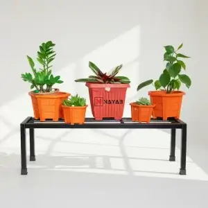 minimalist rectangular plant stand, heavy duty plant stand, metal plant stand for pots, iron plant stand, balcony plant stand,