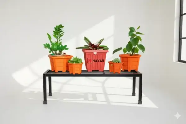 minimalist rectangular plant stand, heavy duty plant stand, metal plant stand for pots, iron plant stand, balcony plant stand,