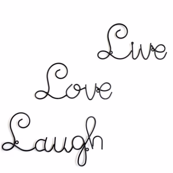 Live Love Laugh Wall Decor, Metal Wall Decor, Metal Word Art, Inspirational Wall Art, Home Metal Decorations