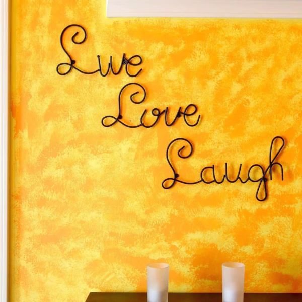 Live Love Laugh Wall Decor, Metal Wall Decor, Metal Word Art, Inspirational Wall Art, Home Metal Decorations