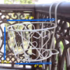 Vintage Hanging Basket, Balcony Railing Planter, Iron Metal Plant Stand, Outdoor Garden Decor