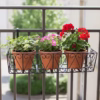 Vintage Heart Hanging Basket, Balcony Railing Planter, Iron Metal Plant Stand, Outdoor Garden Decor