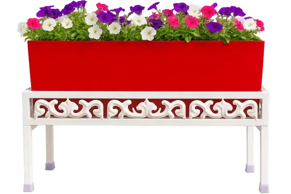 Vintage Flower Bed Planter Stand, Iron Plant Stand, Outdoor Pot Holder, Garden Decor, Balcony Plant Stand