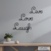 Live Love Laugh Wall Decor, Metal Wall Decor, Metal Word Art, Inspirational Wall Art, Home Metal Decorations