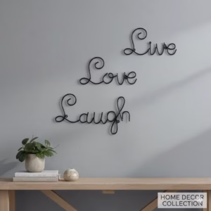 Live Love Laugh Wall Decor, Metal Wall Decor, Metal Word Art, Inspirational Wall Art, Home Metal Decorations