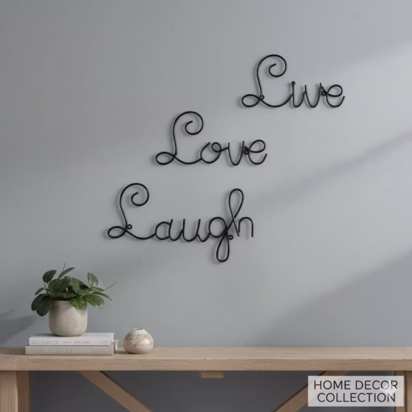 Live Love Laugh Wall Decor, Metal Wall Decor, Metal Word Art, Inspirational Wall Art, Home Metal Decorations