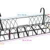 Vintage Hanging Basket, Balcony Railing Planter, Iron Metal Plant Stand, Outdoor Garden Decor