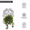 Wall-Mounted Metal Plant Holder, Elegant Scroll Plant Hanger, Outdoor Plant Pot Hook, Durable Metal Pot Holder