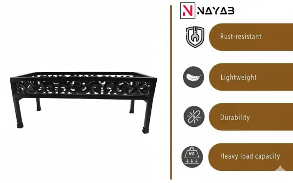 Vintage Flower Bed Planter Stand, Iron Plant Stand, Outdoor Pot Holder, Garden Decor, Balcony Plant Stand