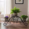 Tuscan Planter Display Stand, tiered plant stand, indoor outdoor plant holder, garden corner, iron art