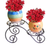 Tuscan Planter Display Stand, tiered plant stand, indoor outdoor plant holder, garden corner, iron art