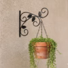 Wrought Iron Hanging Bracket, Garden Wall Hook, Plant Hanger, Outdoor Decor, Bird Feeder Bracket