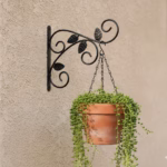 Wrought Iron Hanging Bracket, Garden Wall Hook, Plant Hanger, Outdoor Decor, Bird Feeder Bracket