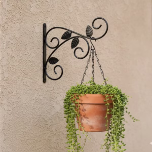 Wrought Iron Hanging Bracket, Garden Wall Hook, Plant Hanger, Outdoor Decor, Bird Feeder Bracket