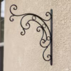 Wrought Iron Hanging Bracket, Garden Wall Hook, Plant Hanger, Outdoor Decor, Bird Feeder Bracket