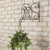 Wrought Iron Hanging Bracket, Garden Wall Hook, Plant Hanger, Outdoor Decor, Bird Feeder Bracket