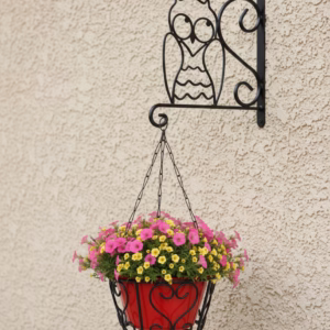 Wrought Iron Hanging Bracket, Garden Wall Hook, Plant Hanger, Outdoor Decor, Bird Feeder Bracket