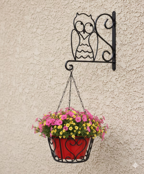Wrought Iron Hanging Bracket, Garden Wall Hook, Plant Hanger, Outdoor Decor, Bird Feeder Bracket