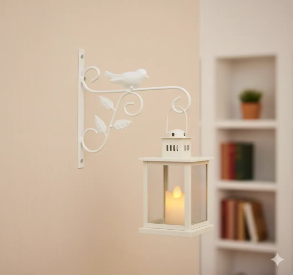 Wrought Iron Hanging Bracket, Garden Wall Hook, Plant Hanger, Outdoor Decor, Bird Feeder Bracket