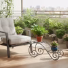 Tuscan Planter Display Stand, tiered plant stand, indoor outdoor plant holder, garden corner, iron art