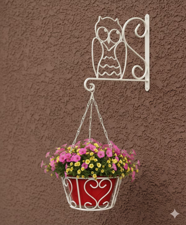 Wrought Iron Hanging Bracket, Garden Wall Hook, Plant Hanger, Outdoor Decor, Bird Feeder Bracket