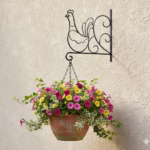 Wrought Iron Hanging Bracket, Garden Wall Hook, Plant Hanger, Outdoor Decor, Bird Feeder Bracket