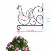 Wrought Iron Hanging Bracket, Garden Wall Hook, Plant Hanger, Outdoor Decor, Bird Feeder Bracket