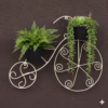 Wall-Mounted Metal Plant Holder, Elegant Scroll Plant Hanger, Outdoor Plant Pot Hook, Durable Metal Pot Holder. wall hanging plant hanger